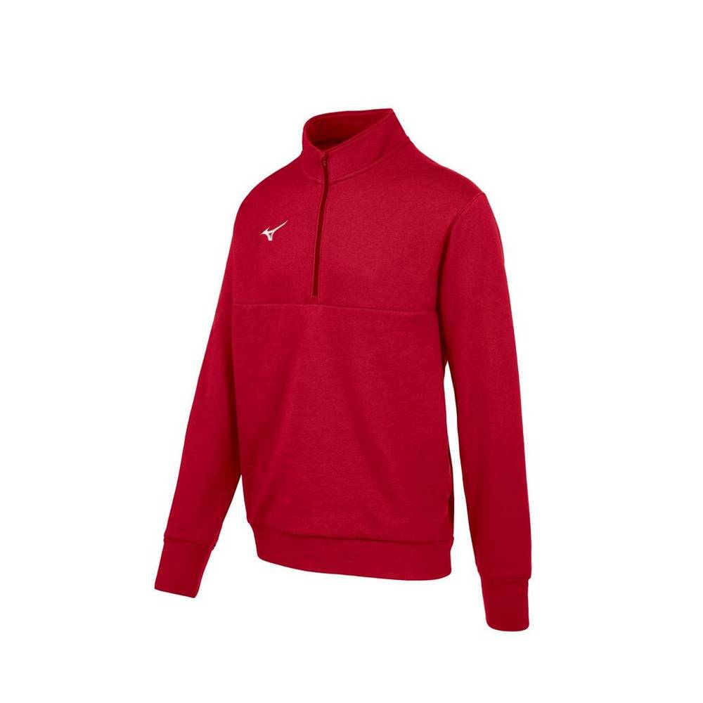 Mizuno Men's MZ1 1/4 Zip Fleece Pullover Red (530053-PEK)